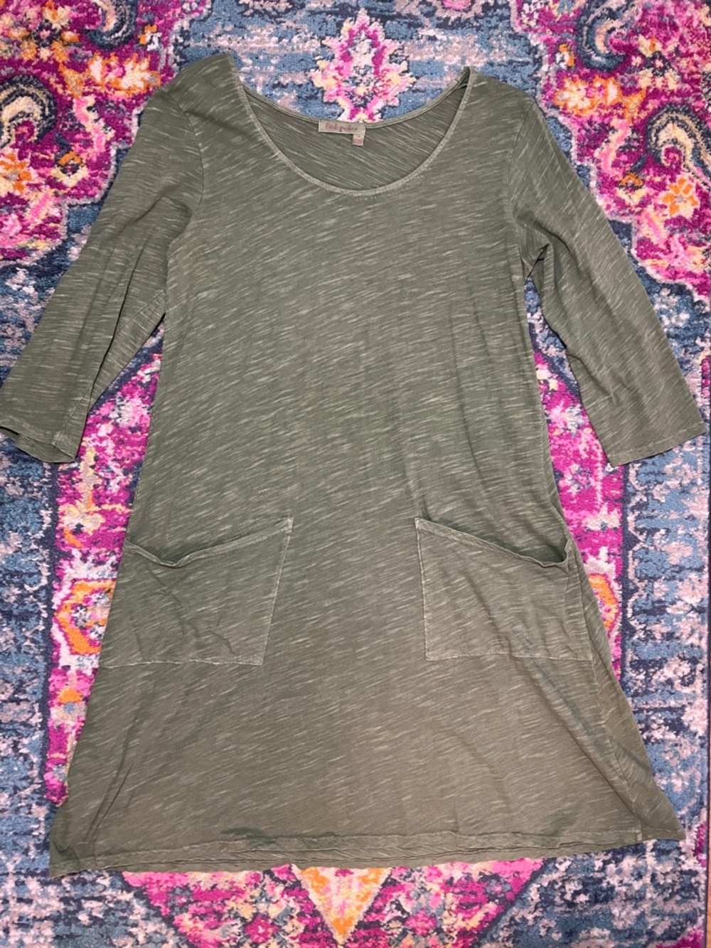 fresh produce Scoop Neck A-line dress with Pockets
